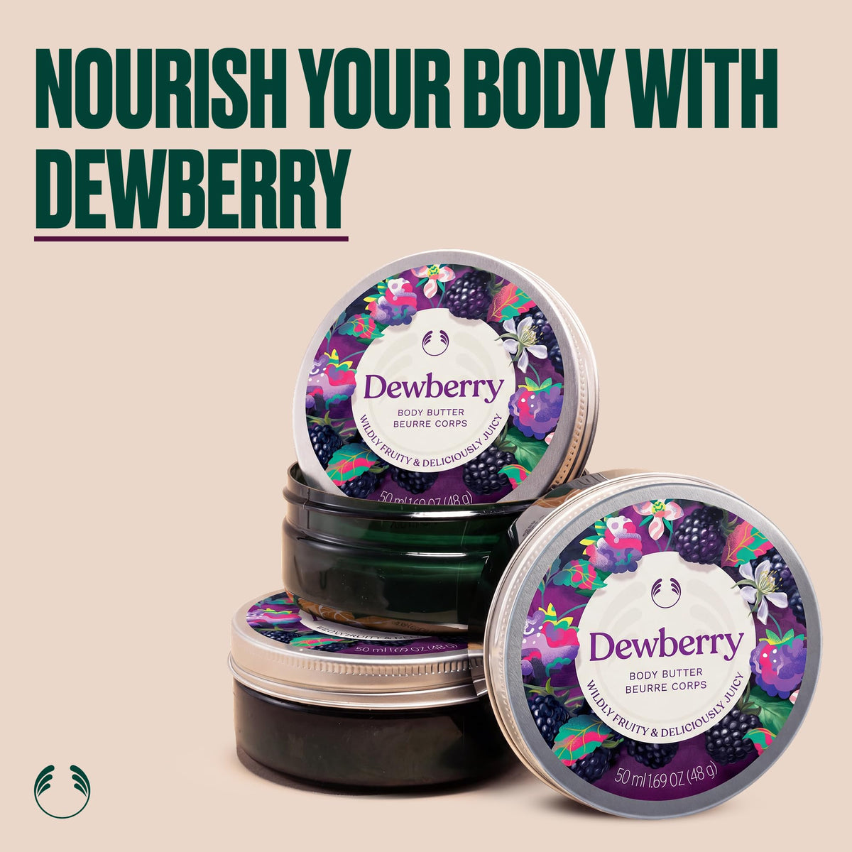 The Body Shop close-up of a scoop showing rich consistency for deep nourishment