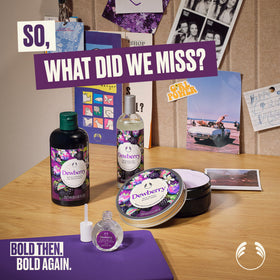 The Body Shop Dewberry body butter paired with fragrance mist for layered scent