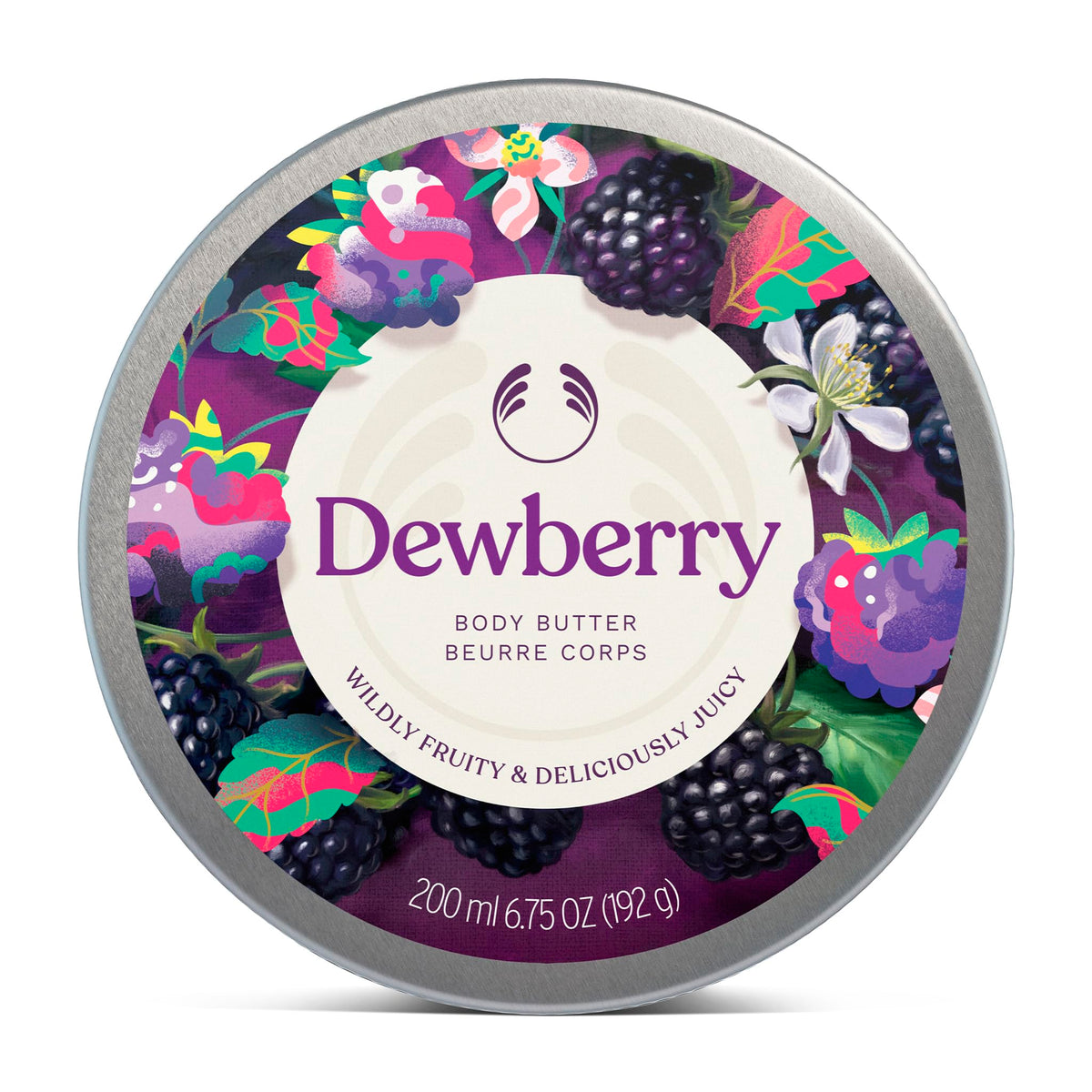 The Body Shop dewberry front tub shows product and brand for visual recognition