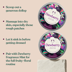 The Body Shop dewberry ingredients label close-up for transparency and ingredient clarity