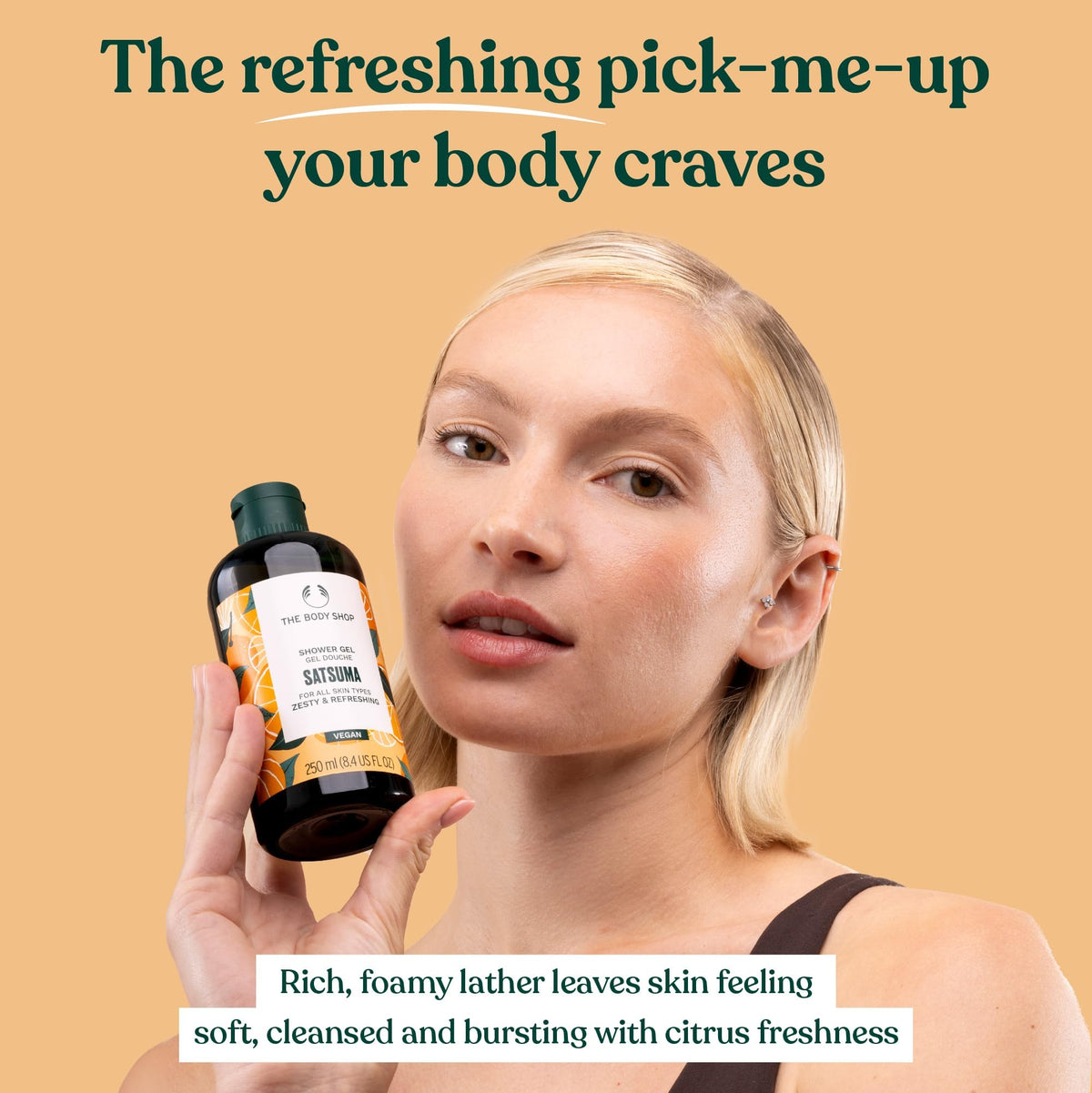 The Body Shop Satsuma cold-pressed satsuma extract showcasing natural origin