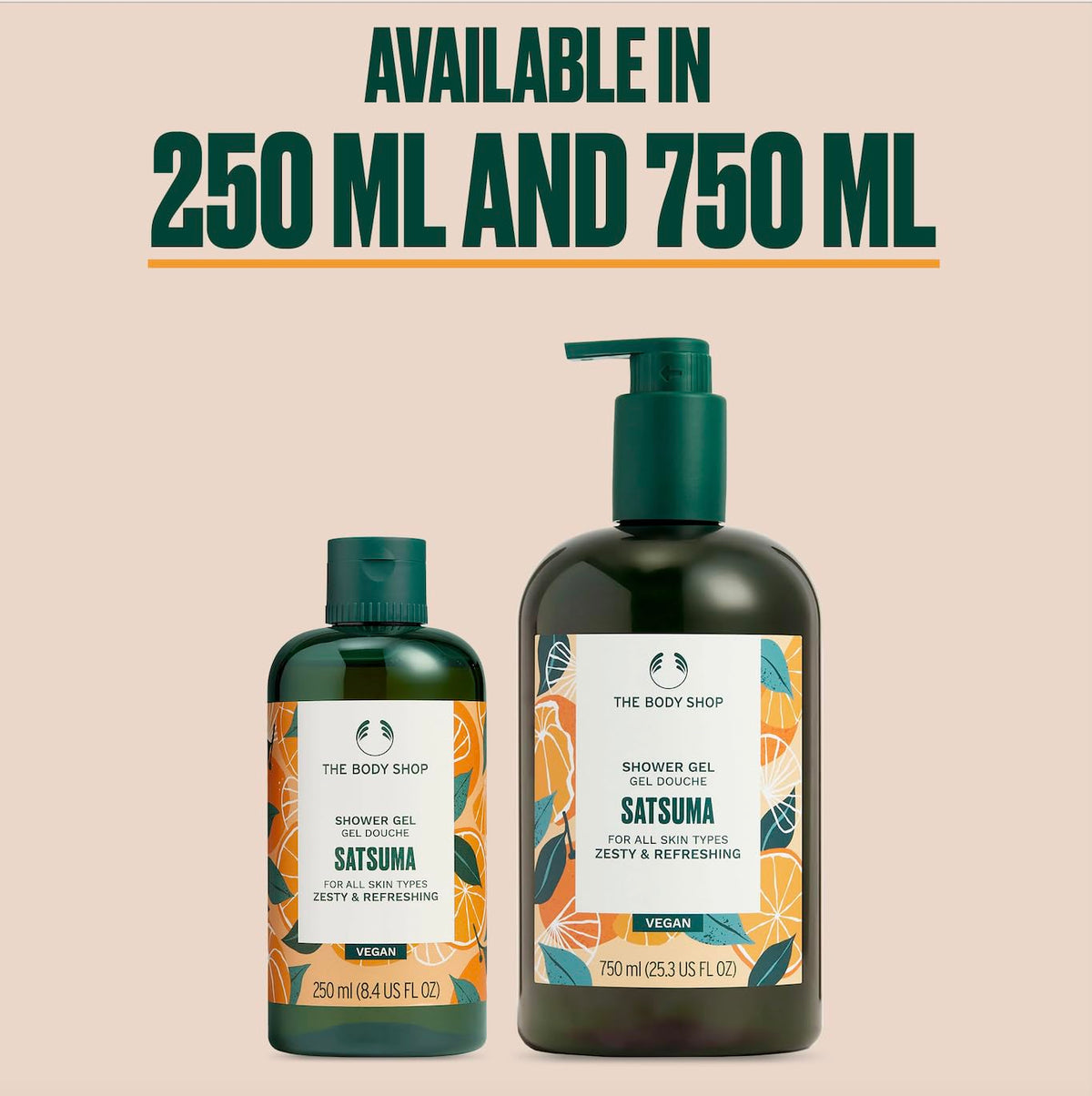 The Body Shop bottle in bathroom setting conveying energizing morning routine benefit