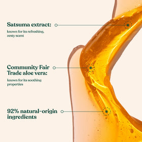 The Body Shop close-up foamy texture demonstrating gentle, effective lather