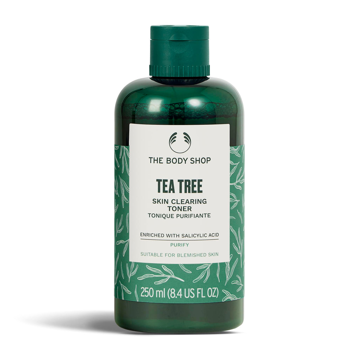 The Body Shop bottle front view showing product and clean matte finish