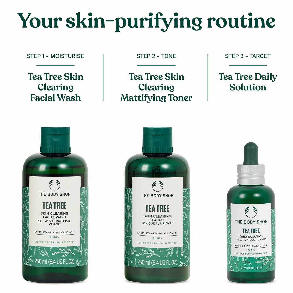 The Body Shop toner styled on bathroom shelf conveying ethical, daily use