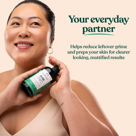 The Body Shop toner on a cotton pad removing impurities for purified skin