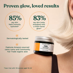 The Body Shop camu camu berries and ingredients emphasizing vitamin C