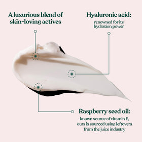 Open jar top-down of The Body Shop cream showing lightweight formula