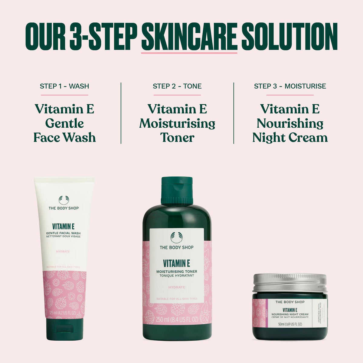 Bedside lifestyle with The Body Shop cream indicating nightly use