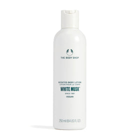 The Body Shop front bottle showing product and scent benefits