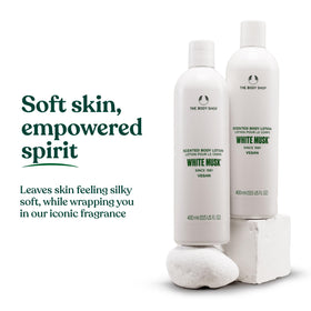 The Body Shop pump close-up highlighting easy dispense and control