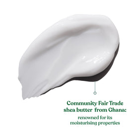 The Body Shop lotion swatch showing lightweight texture and quick absorption