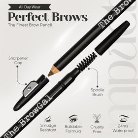 The BrowGal spoolie brush closeup blending pigment for a soft finish