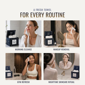 The Clyn Co. towel removing foundation demonstrating efficient makeup removal