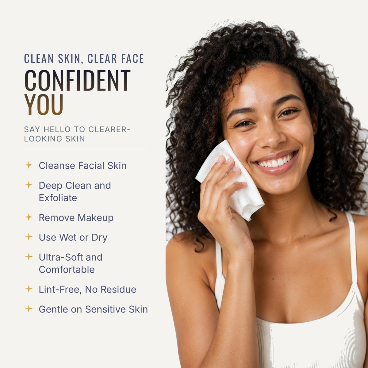 The Clyn Co. smooth towel side close-up for gentle, spa-like finish