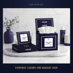 The Clyn Co. towel packed in a travel kit for hygienic cleansing on-the-go