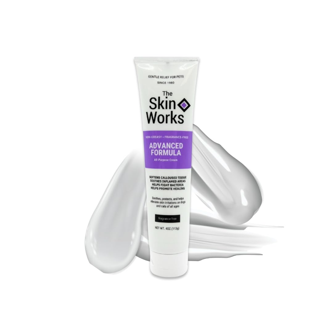The Coat Handler Skin Works jar front showing label and 4 oz size, clear product identity and trust