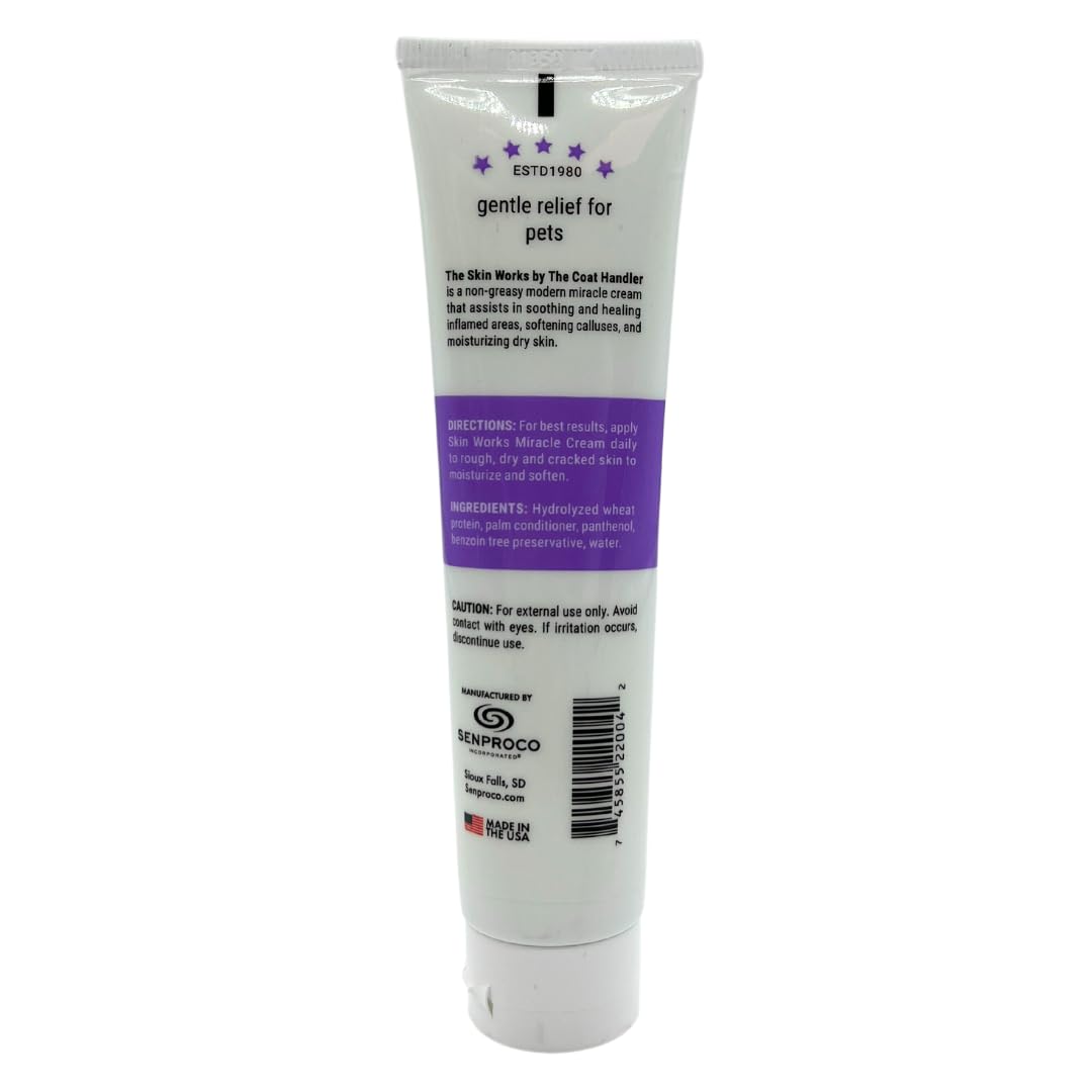 The Coat Handler Skin Works balm texture closeup revealing smooth non-greasy finish and easy spreadability
