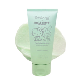 The Crème Shop cleanser front packaging showing product benefits and Hello Kitty