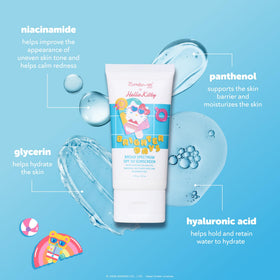The Crème Shop texture close-up highlighting moisturizing, non-greasy finish benefit