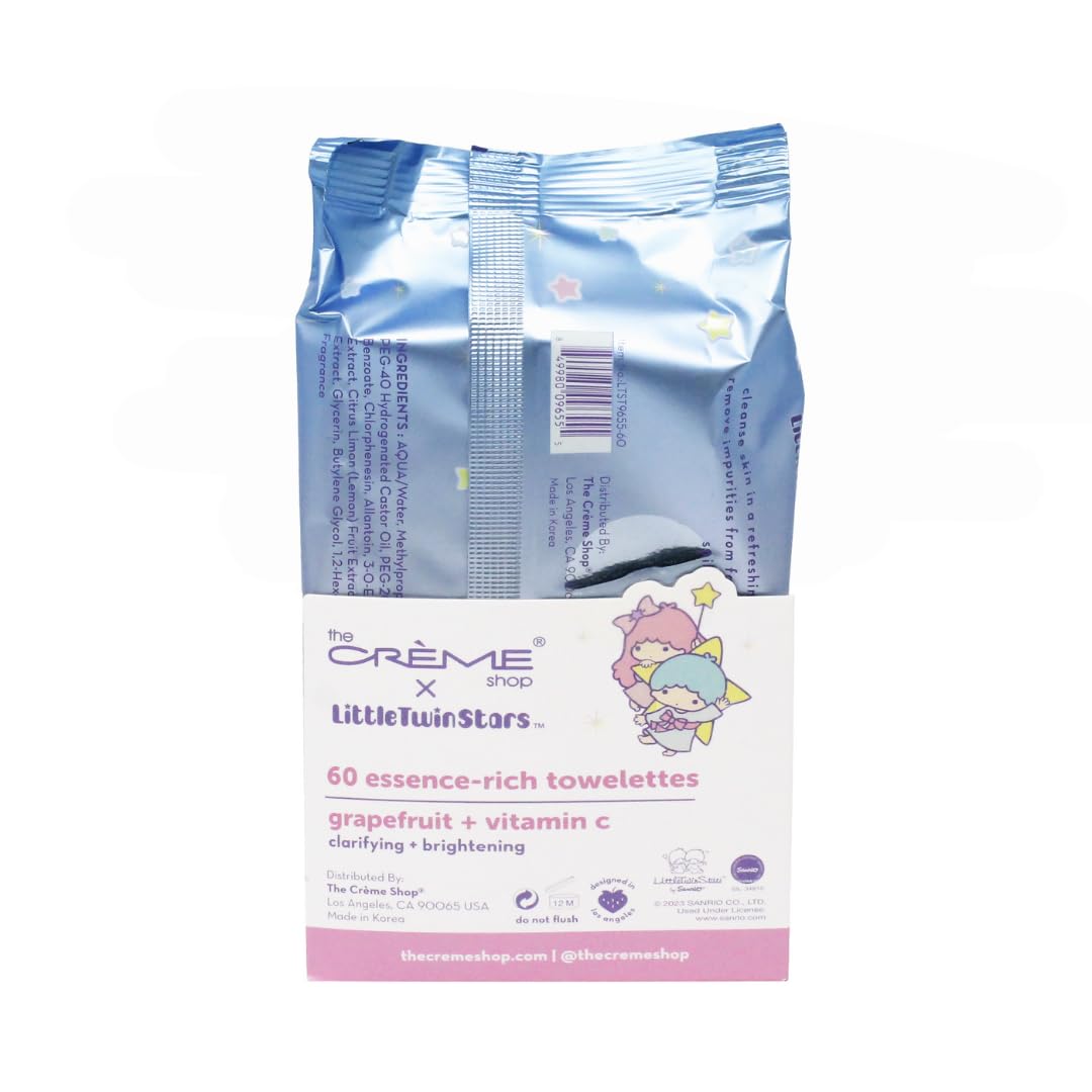 The Crème Shop close-up of wipe texture highlighting soft fabric and hydrating formula benefits