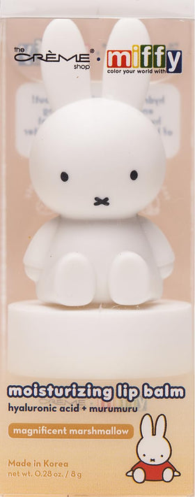 Close-up of Miffy cap detail on The Crème Shop balm highlighting collectible design and charm