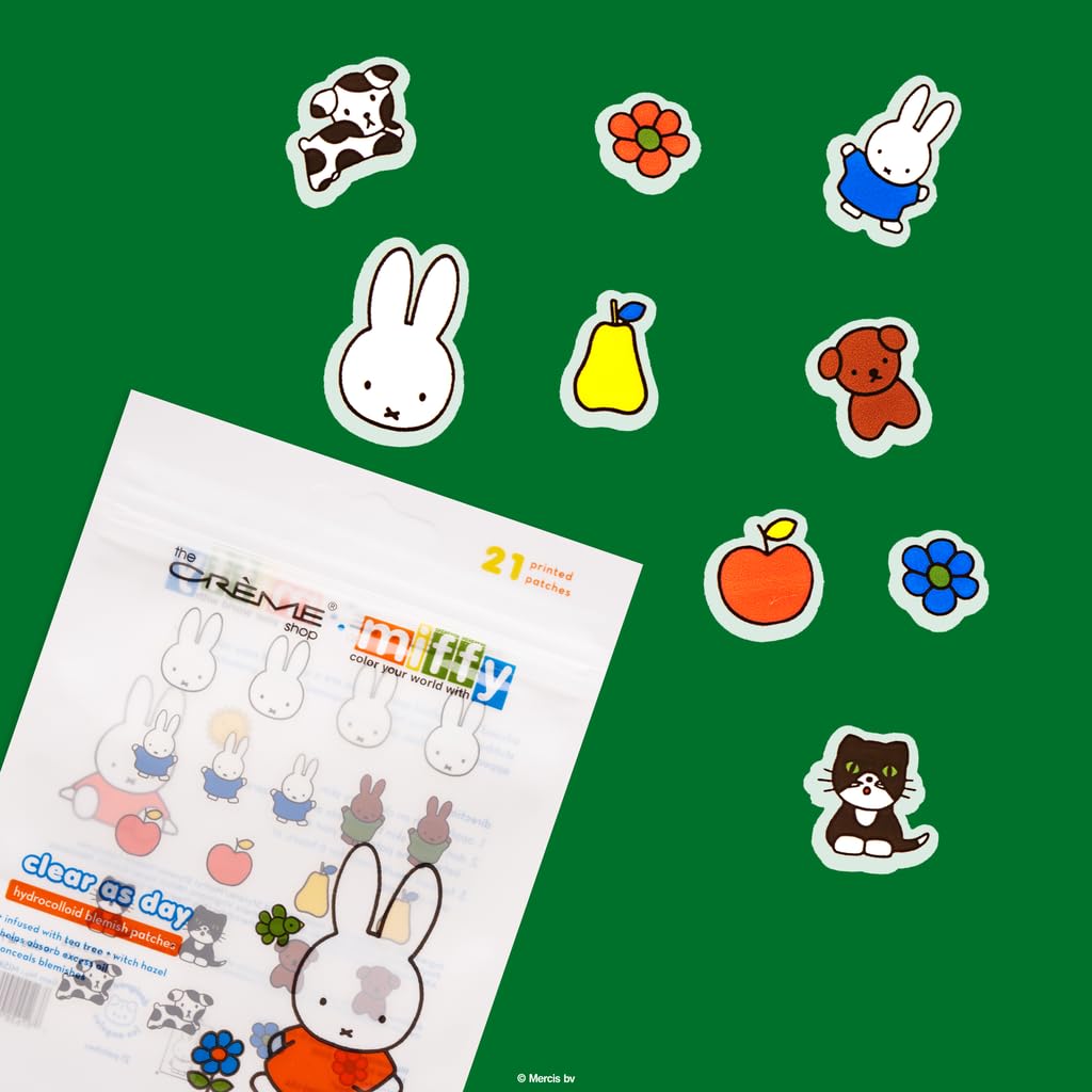 The Crème Shop close-up sheet with Miffy print patches for discreet concealment