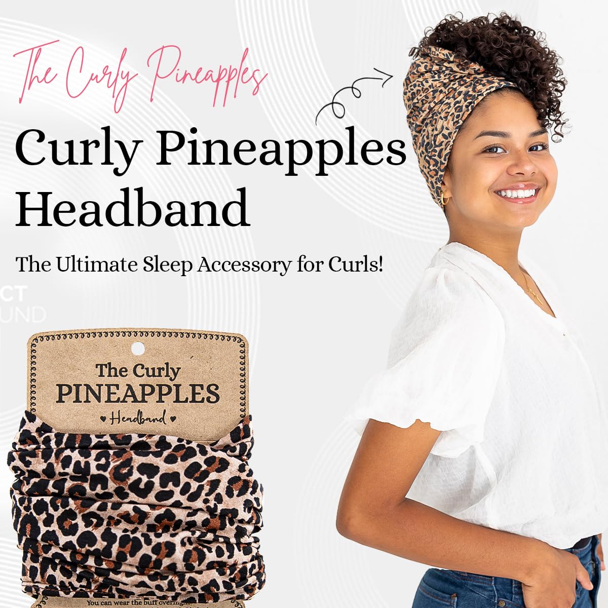 The Curly Pineapples fabric close-up highlighting soft stretch and gentle texture