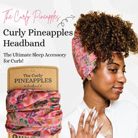 The Curly Pineapples fabric close-up showing soft texture and gentle stretch benefit