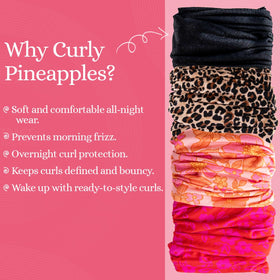 The Curly Pineapples used during skincare routine showing stay-in-place comfort and convenience
