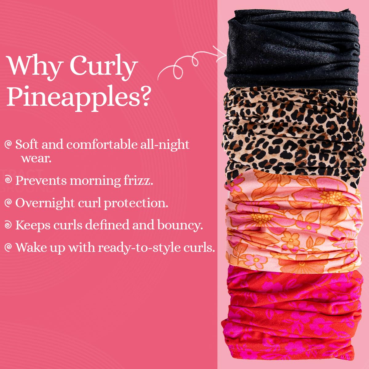The Curly Pineapples headband on vanity showing versatile boho style benefit