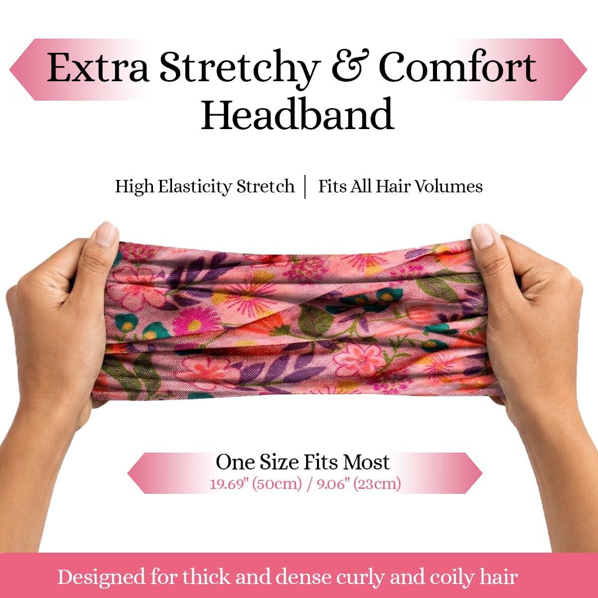 The Curly Pineapples headband during workout showing secure non-slip fit benefit