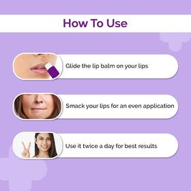 Application of The Derma Co lip balm on lips demonstrating even coverage and moisturized finish