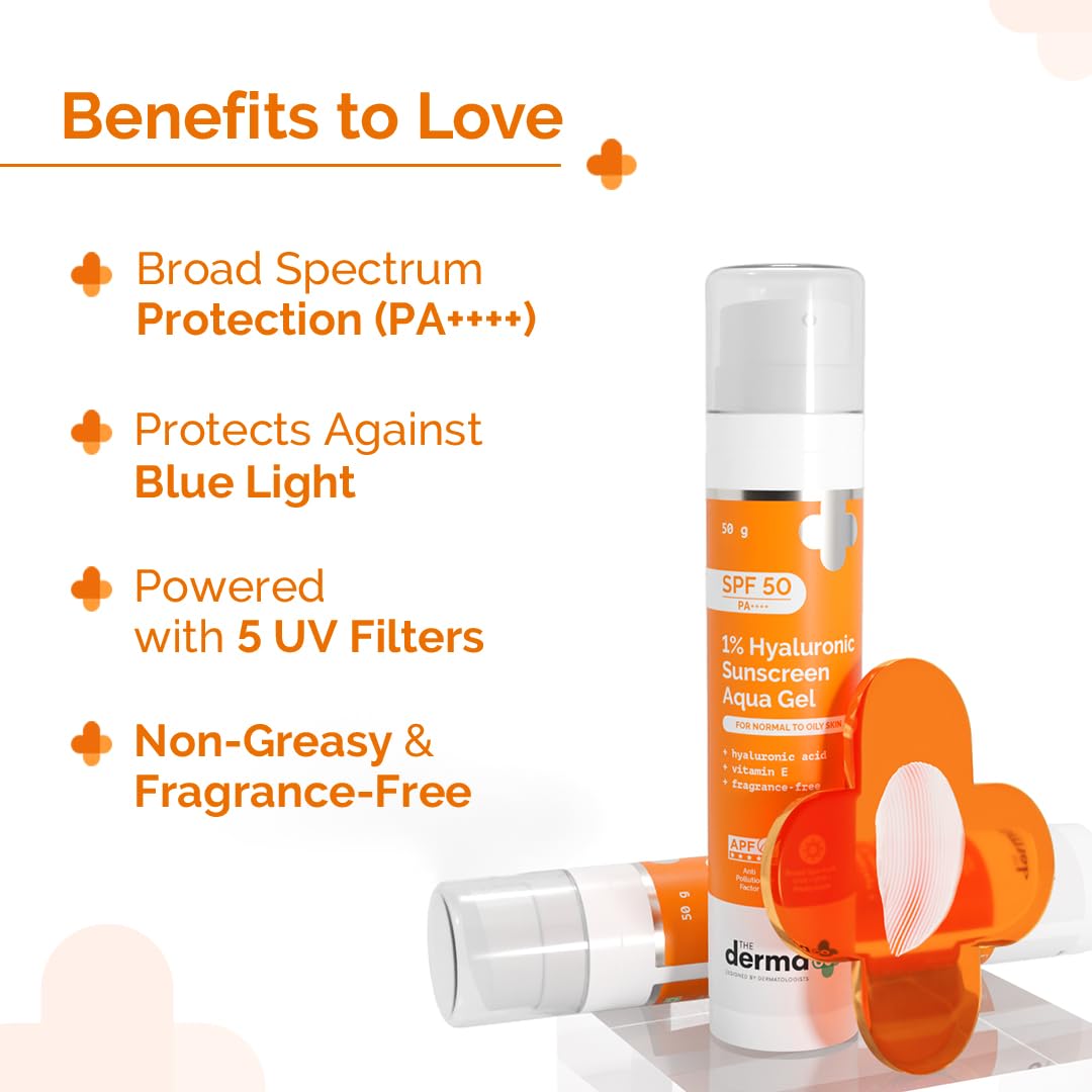 The Derma Co sunscreen applied under makeup for smooth layering