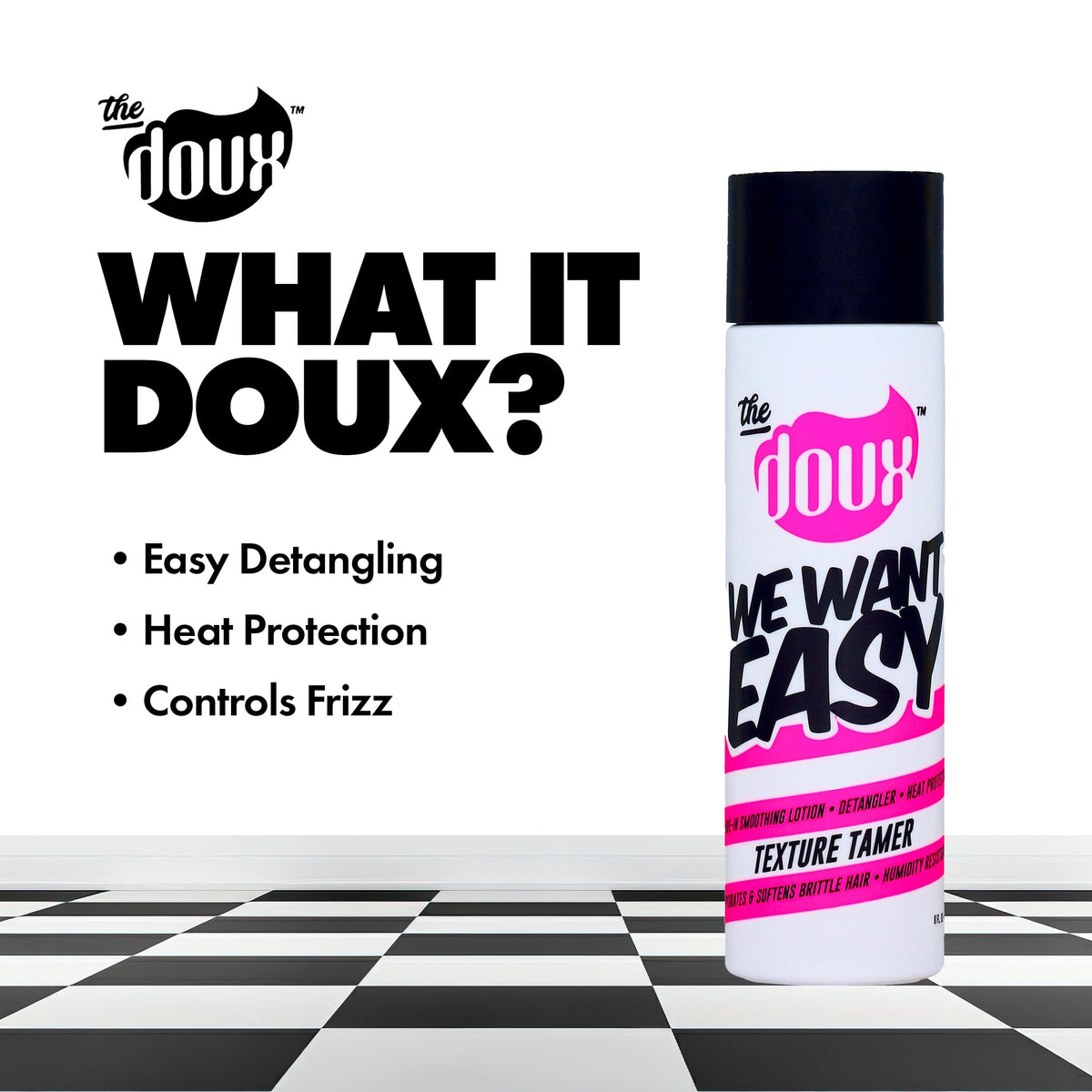 Applying The Doux on damp curls to hydrate and prep for styling