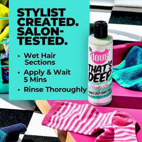 the doux application on curly hair demonstrating quick detangling and definition