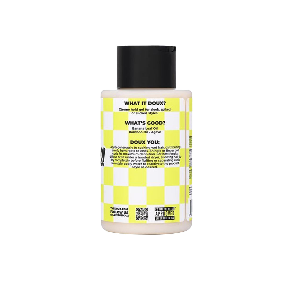 The Doux Bananas gel texture close-up demonstrating smooth, non-grainy consistency and easy spreadability