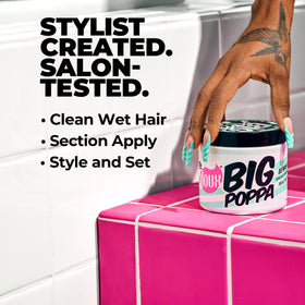 The Doux gel styled with diffuser showing defined, frizz-controlled curls