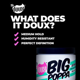 The Doux label close-up displaying ingredients to inform product-conscious buyers