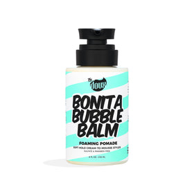 The Doux Bonita Bubble Balm front jar showing label and 8oz size for clear product identity
