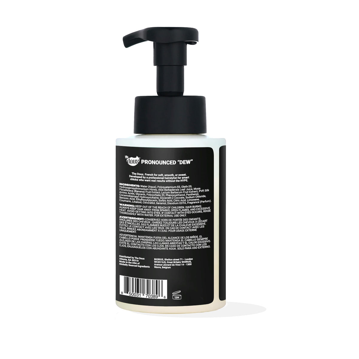The Doux Chief Rocka gel-to-foam texture close-up highlighting smooth application and even distribution