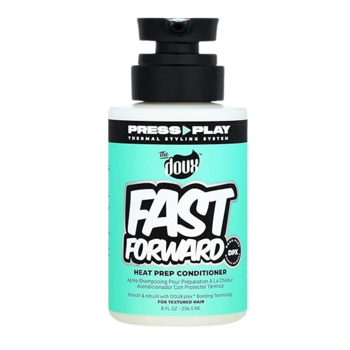 the doux FAST FORWARD front packaging showing bottle and label for clear identification and quick selection