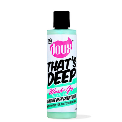 the doux front packaging showing bottle and label with clear product benefits