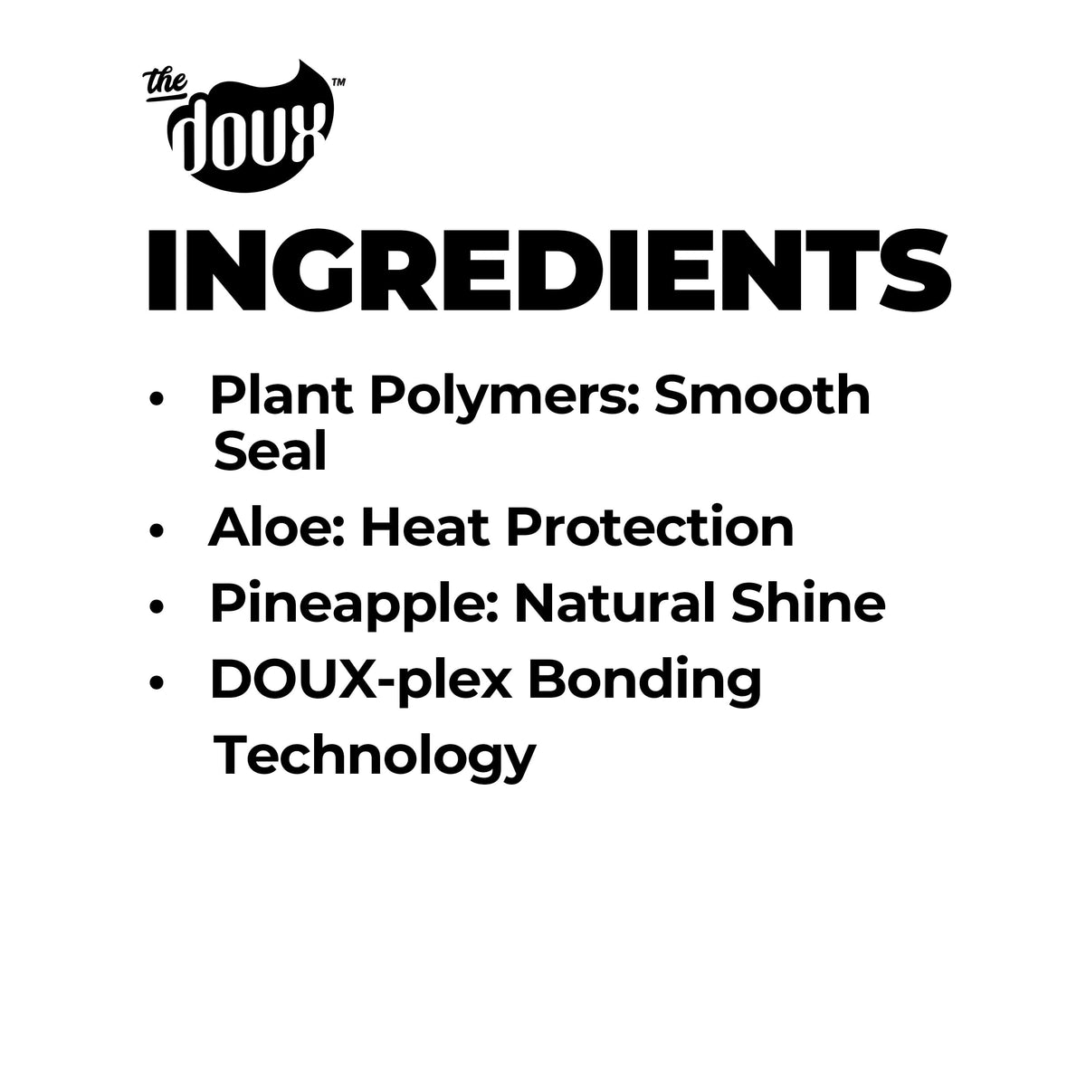 The Doux 4 oz bottle in hand to show compact travel-friendly size