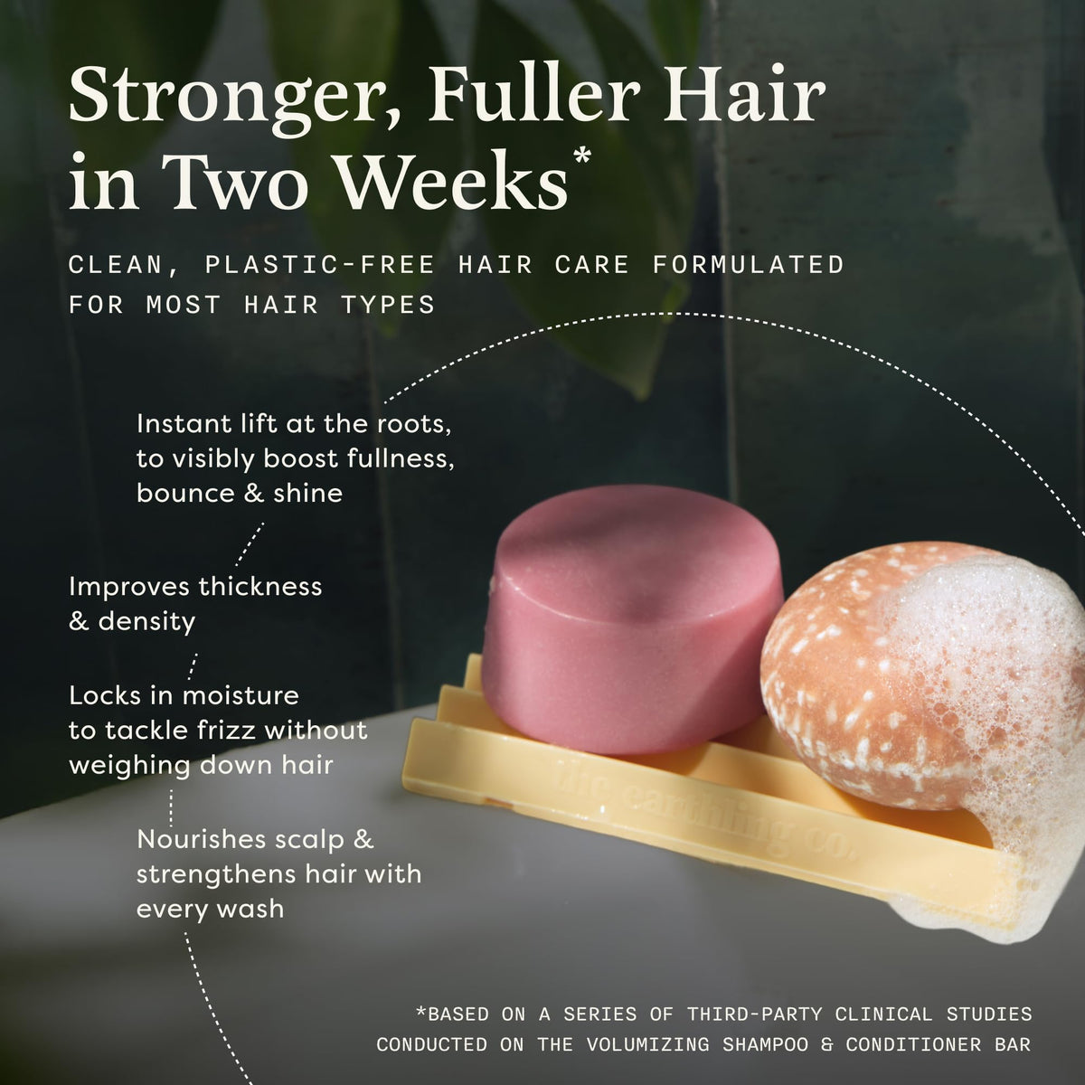 Close-up of The Earthling Co. bar texture highlighting creamy slip for gentle detangling