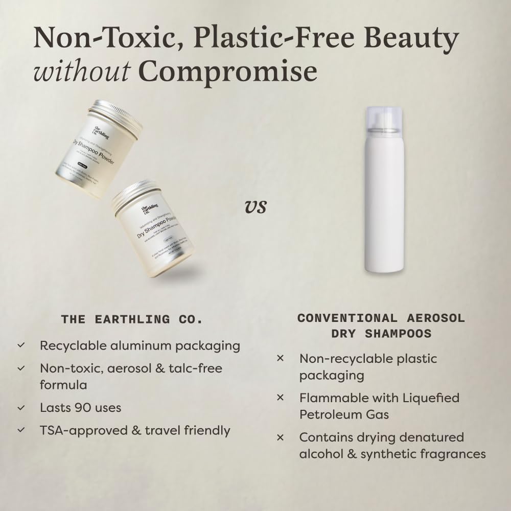 Open cap dispensing The Earthling Co. powder showing easy application control