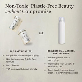 Open cap dispensing The Earthling Co. powder showing easy application control