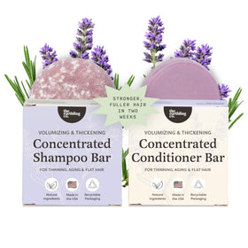 The Earthling Co. front packaging showing both volumizing bars and benefits