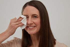The Eye Doctor wipes on a bathroom counter for daily eyelid routine