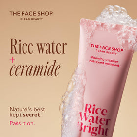 The Face Shop cleansing oil in hand removing makeup for quick cleansing